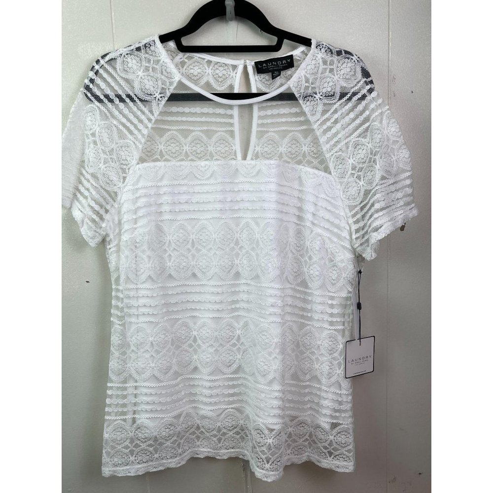 Laudry By Shelli Segal Mesh lined top